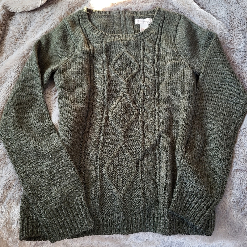Women's Knit Sweater Army Green